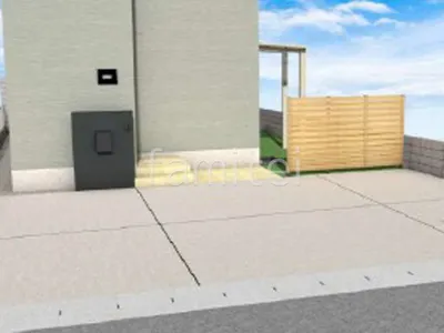 黒い塗り壁門柱がカッコいい新築シンプル オープン外構