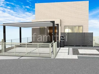 門まわりをスッキリさせたリフォームベーシック セミクローズ外構