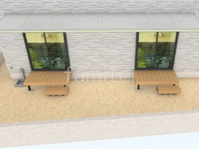 柱なしテラスとウッドデッキでお庭のリフォーム