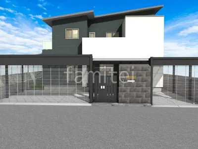 シャッターで車を守る新築ハイクラス クローズ外構