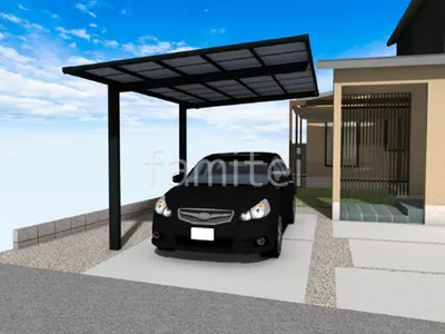 人工芝とフレームでお庭のリフォーム