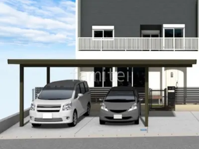 ウッドデッキと天然芝のお庭でくつろげる新築セミクローズ ナチュラル外構