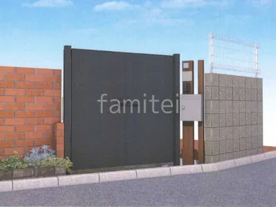 門扉とガレージシャッターでクローズにする外構リフォーム