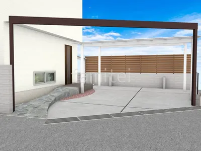 アーチと木製調フェンスで門まわり・塀まわりリフォーム