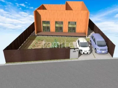 広い家庭菜園で自然を楽しむ新築ナチュラル セミクローズ外構