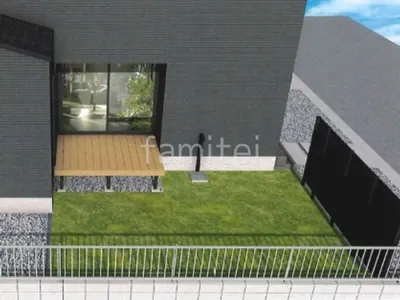 ウッドデッキ　立水栓