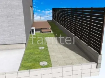 タイル貼り 人工芝