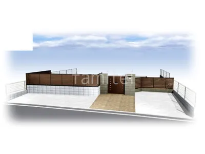 木調フェンスでプライバシーを守る新築ナチュラル クローズ外構