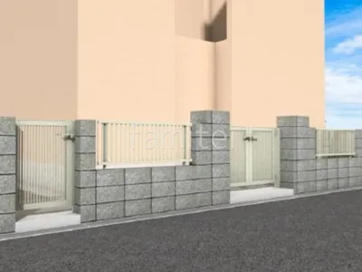 古くなったコンクリートとフェンスをやり替えた外構リフォーム工事