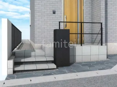 乱形石　浮遊階段　手すり