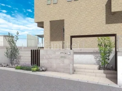 駐車場拡張と門まわりをやり変えた外構リフォーム工事