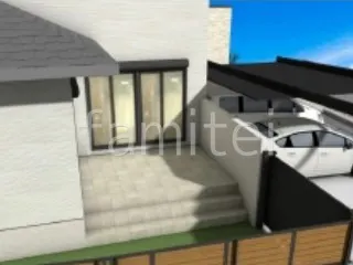 タイルデッキ　人工芝