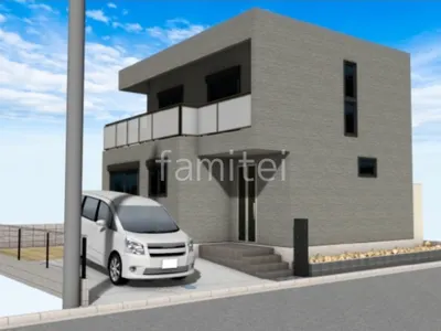 トレンドの機能門柱でスタイリッシュな新築シンプル オープン外構