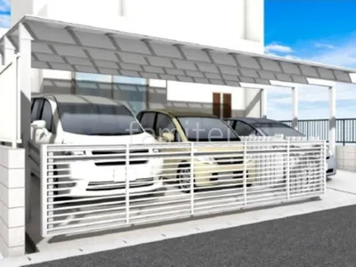 オープンな駐車場をクローズ外構に変身した車庫まわりリフォーム