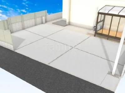 土間コンクリートと目隠しフェンスで利便性アップ！車庫まわりリフォーム