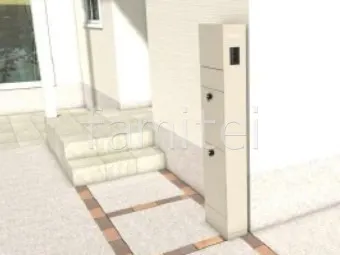 宅配ボックス付き機能門柱