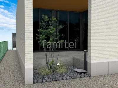 ロックガーデン タイルデッキ 立水栓