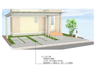 駐車場　人工芝