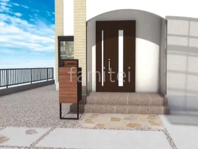 宅配ボックス付き機能門柱