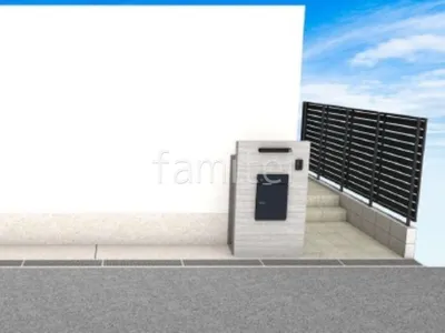 タイル門柱 目隠しフェンス