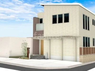 逆勾配カーポートでオーソドックスな新築ベーシック オープン外構