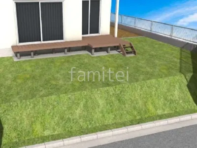 人工芝　ウッドデッキ