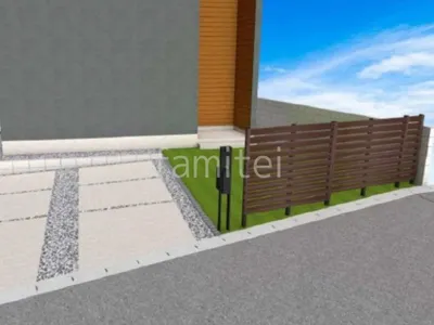 駐車スペースに人工芝を敷いてリラックスできるお庭リフォーム