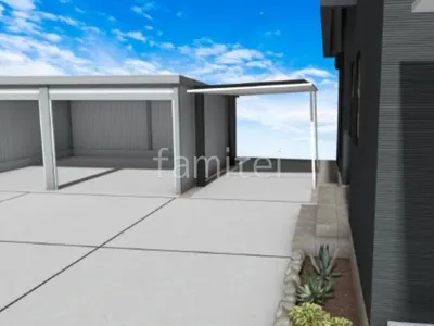 カーポートと土間コンクリートで車を保護する車庫まわりリフォーム