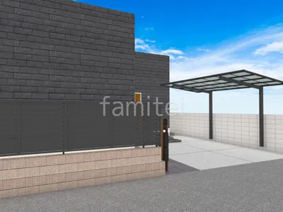 カーポート 目隠しフェンス