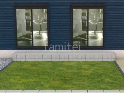 人工芝　モルタルステップ