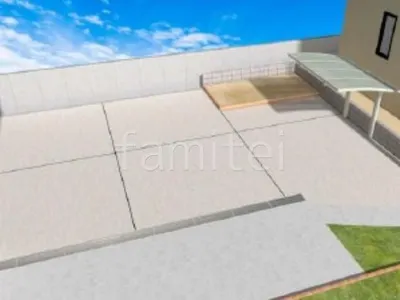 土間コンクリート　サイクルポート