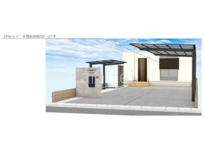 機能門柱をモダンなタイル門柱にやり替えた外構リフォーム工事