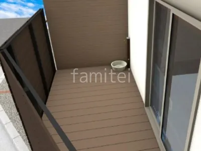 ウッドデッキ　立水栓