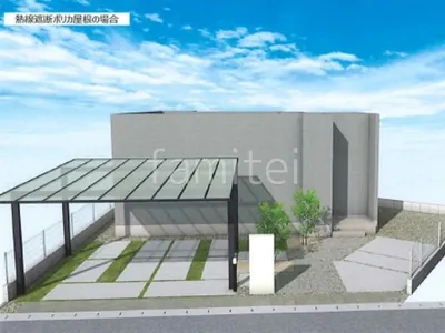 土間コンクリートとカーポートで駐車スペースを拡張した車庫まわりリフォーム