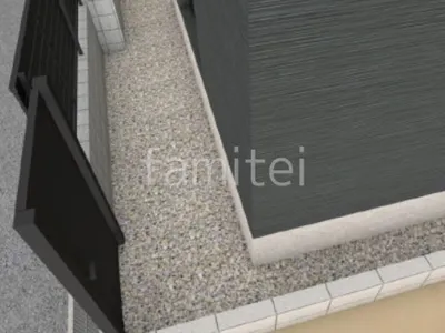 犬走　砂利敷き