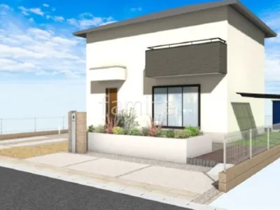 砂利敷きとタイル貼りで雑草対策を施した外構リフォーム