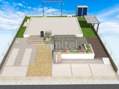 サイクルポート　1階用テラス屋根