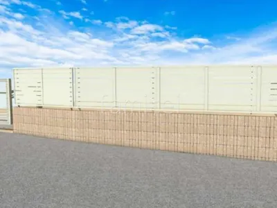 目隠しフェンス　化粧ブロック