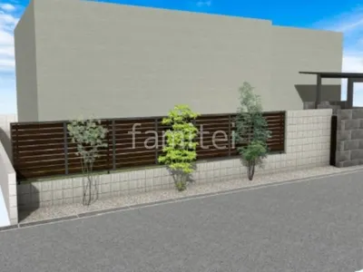 目隠しフェンス　シンボルツリー