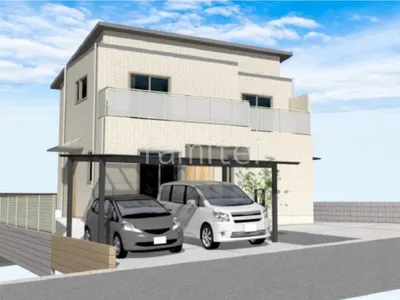 目隠しフェンスでお庭のプライバシーを確保した新築シンプル オープン外構