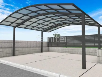 2台用カーポート　目隠しフェンス