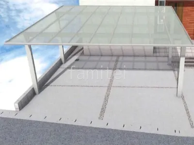 2台用カーポート　土間コンクリート