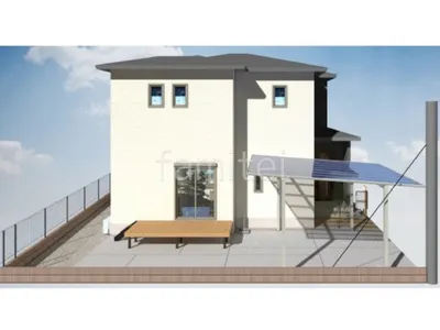 土間コンクリート　ウッドデッキ