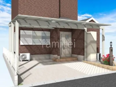 カーポートとテラス屋根で雨に濡れない車庫まわりリフォーム