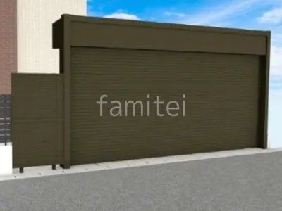 ガレージシャッター　目隠しフェンス