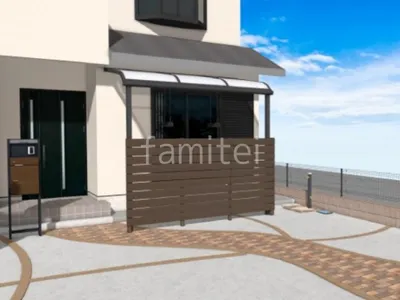 目隠しフェンス　テラス屋根