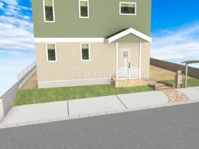 土間コンクリート　天然芝