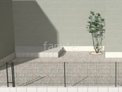 シンボルツリー　砂利敷き