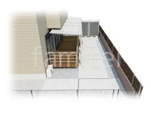 土間コンクリート　物置