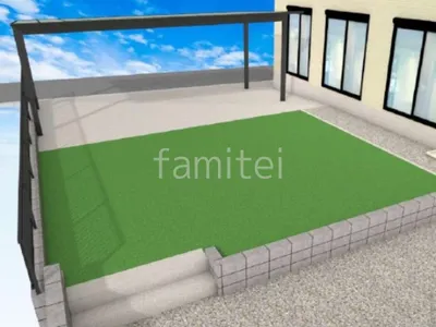 カーポートと人工芝で外構リフォーム工事